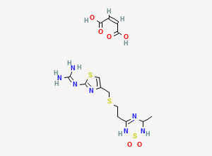 Two-dimensional chemical structure of Famotidine Acetaldehyde Adduct Maleate, CAS 2575516-65-1