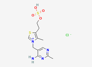 Two-dimensional chemical structure of Thiamine EP Impurity A / Thiamine Chloride Sulfate Ester (Chloride Salt), CAS 15743-04-1