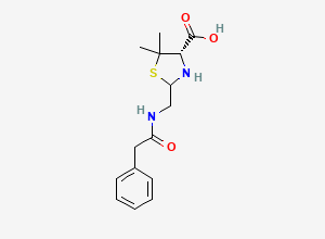 Two-dimensional chemical structure of Benzylpenicillin EP Impurity F (Mixture of Diastereomers), CAS 501-34-8