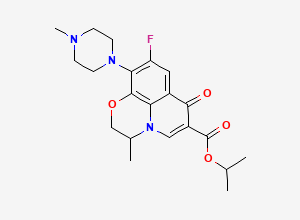 Two-dimensional chemical structure of Ofloxacin Isopropyl Ester, CAS 126911-77-1