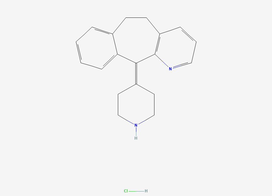 Two-dimensional chemical structure of Deschlorodesloratadine (HCl Salt), CAS 2172059-46-8