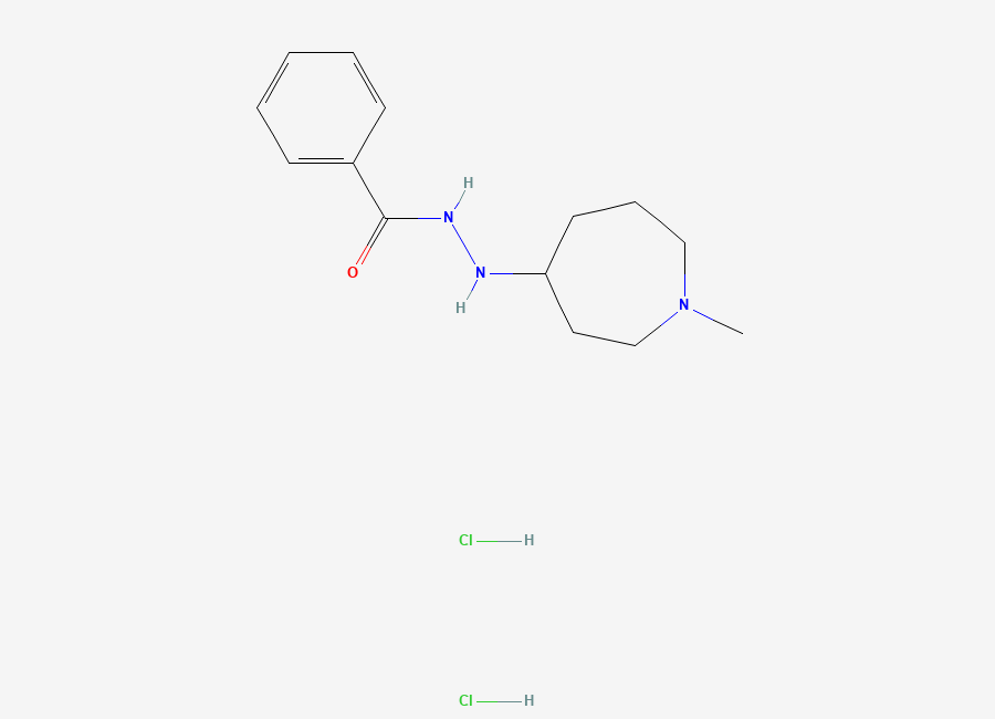 Two-dimensional chemical structure of Azelastine EP Impurity B / Azelastine Related Compound B (DiHydrochloride), CAS 2731998-18-6