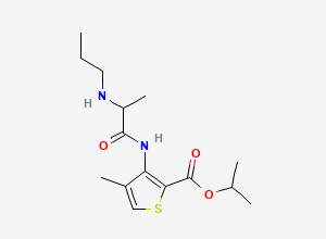 Two-dimensional chemical structure of Articaine isopropyl ester