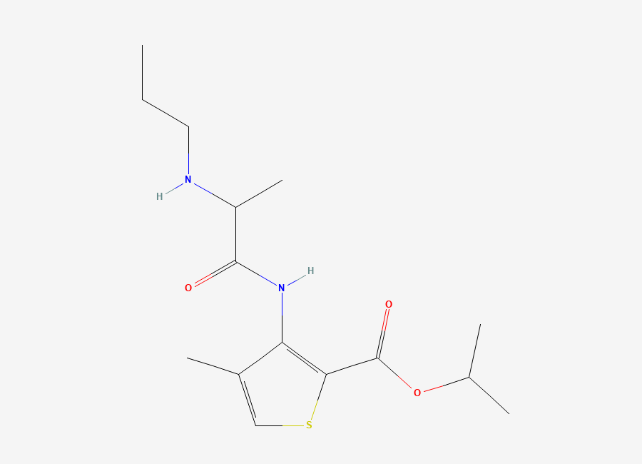 Two-dimensional chemical structure of Articaine isopropyl ester
