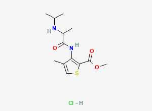 Two-dimensional chemical structure of Articaine EP Impurity E / Articaine Related Compound E (Hydrochloride), CAS 2983831-71-4