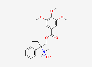 Two-dimensional chemical structure of N,N-dimethyl-2-phenyl-1-(3,4,5-trimethoxybenzoyl)oxybutan-2-amine oxide