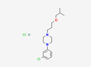Two-dimensional chemical structure of Trazodone EP Impurity G / Trazodone Isobutyl Ether Analog (HCl Salt), CAS 2470441-00-8
