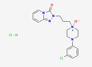 Two-dimensional chemical structure of Trazodone EP Impurity A / Trazodone N-Oxide (HCl), CAS 55290-66-9
