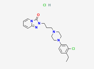 Two-dimensional chemical structure of Trazodone BP Impurity E / Trazodone EP Impurity E / Trazodone 4-Ethyl Impurity (HCl), CAS 2413903-91-8