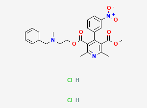 Two-dimensional chemical structure of Nicardipine EP Impurity A (Dihydrochloride), CAS 2724726-76-3
