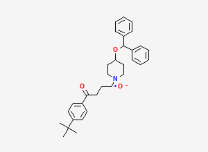Two-dimensional chemical structure of Ebastine EP Impurity F / cis-Ebastine N-Oxide, CAS 1429071-63-5