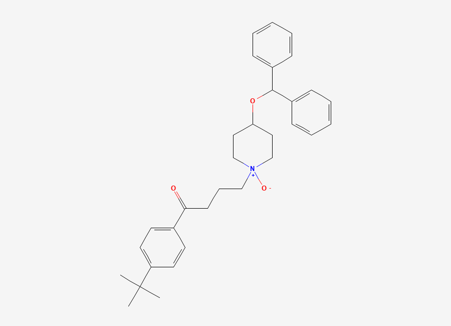 Two-dimensional chemical structure of Ebastine EP Impurity F / cis-Ebastine N-Oxide, CAS 1429071-63-5