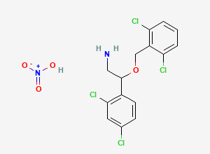Two-dimensional chemical structure of Isoconazole Nitrate EP Impurity B (Nitrate), CAS 2726492-80-2