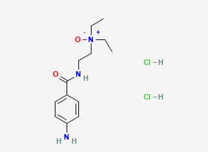 Two-dimensional chemical structure of Procainamide N-Oxide (2HCl Salt), CAS 2724510-82-9