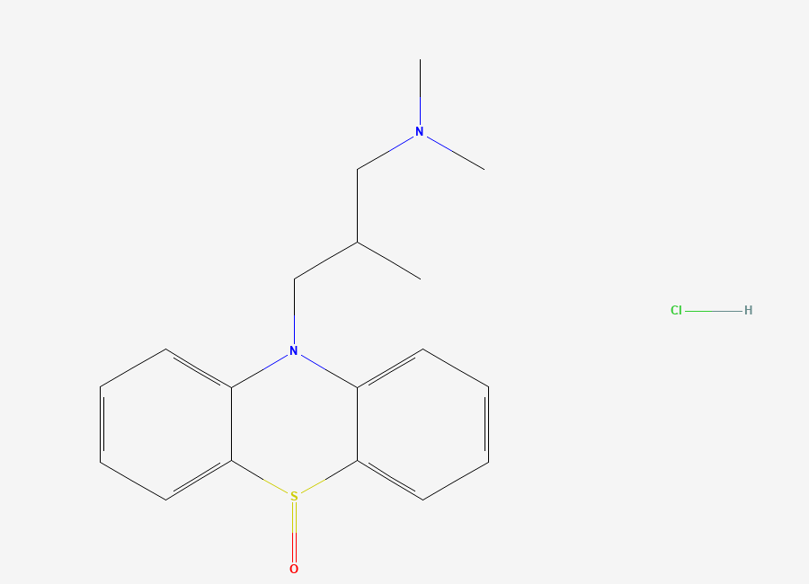 Two-dimensional chemical structure of Trimeprazine Sulphoxide (HCl Salt), CAS 2731414-34-7