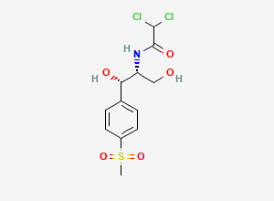 Two-dimensional chemical structure of 2,2-dichloro-N-[(1S,2R)-1,3-dihydroxy-1-(4-methylsulfonylphenyl)propan-2-yl]acetamide