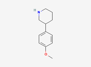 Two-dimensional chemical structure of 3-(4-Methoxyphenyl)piperidine