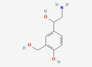 Two-dimensional chemical structure of (S)-4-(2-Amino-1-hydroxyethyl)-2-(hydroxymethyl)phenol