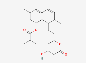 Two-dimensional chemical structure of Simvastatin EP Impurity I/ Simvastatin Methylpropanoyl Analog/ 2'-Ethyl Simvastatin, CAS 79902-42-4