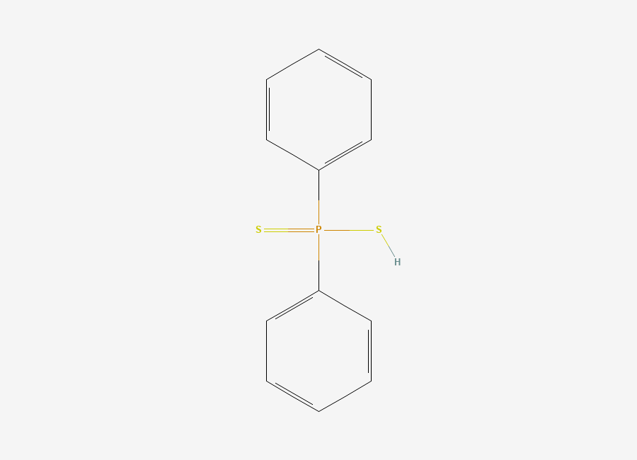 Two-dimensional chemical structure of P,P-Diphenylphosphinodithioic acid