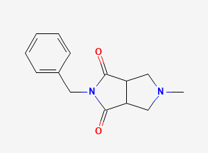 Two-dimensional chemical structure of 2-Benzyl-5-methyltetrahydropyrrolo[3,4-c]pyrrole-1,3-dione