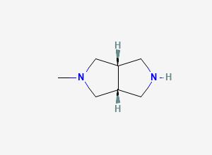 Two-dimensional chemical structure of (3aR,6aS)-2-methyl-octahydropyrrolo[3,4-c]pyrrole