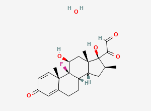 Two-dimensional chemical structure of Dexamethasone Impurity I (21-Dehydro Dexamethasone)