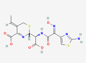 Two-dimensional chemical structure of Cefdinir Thiazine Analog, CAS 178422-39-4