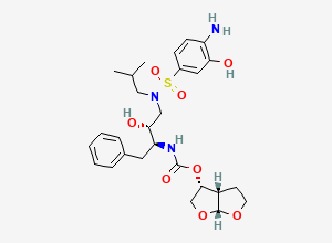 Two-dimensional chemical structure of 3’-Hydroxy Darunavir, CAS 1159613-24-7