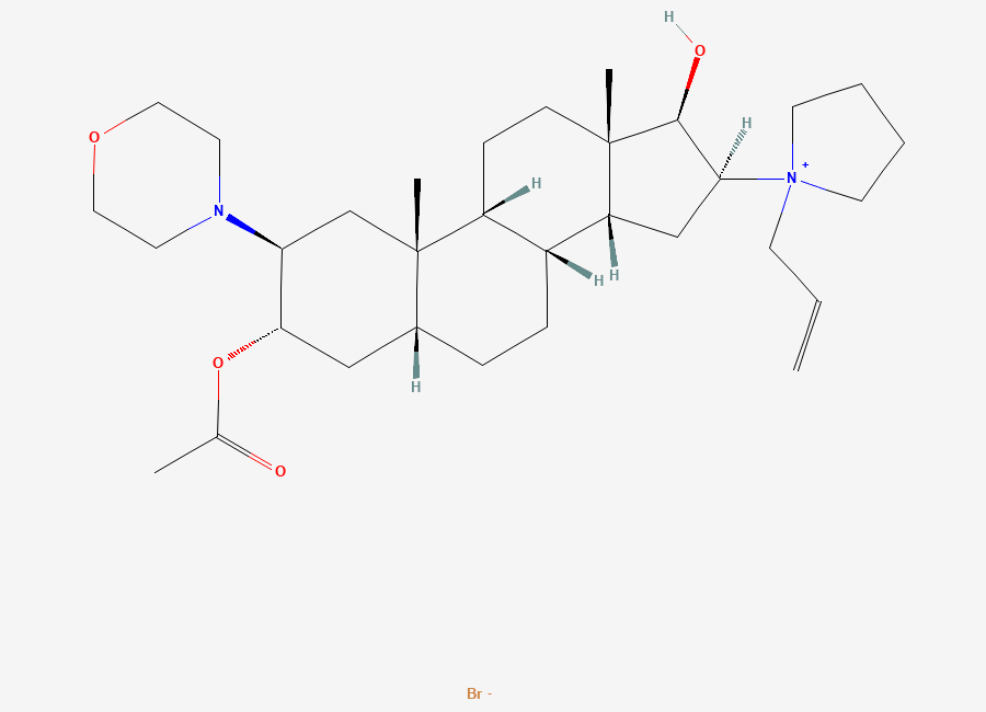 Two-dimensional chemical structure of Rocuronium Bromide EP Impurity D Bromide