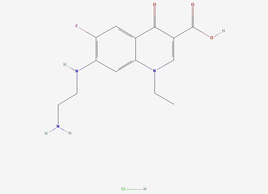 Two-dimensional chemical structure of Norfloxacin EP Impurity B