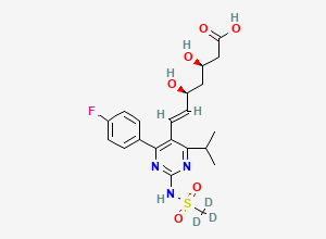 Two-dimensional chemical structure of N-Desmethyl Rosuvastatin-D3