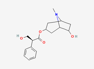 Two-dimensional chemical structure of 6-beta-Hydroxyhyoscyamine