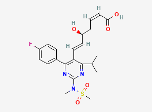 Two-dimensional chemical structure of 2Z,Dehydro Rosuvastatin / Rosuvastatin 2,3-Anhydro Acid, CAS 1422954-12-8