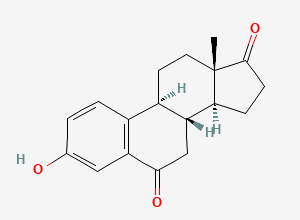 Two-dimensional chemical structure of 6-Ketoestrone