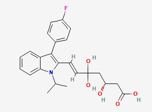 Two-dimensional chemical structure of 5-Hydroxy Fluvastatin