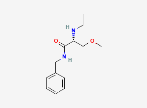 Two-dimensional chemical structure of N-Descarboxymethyl N-Ethyl Lacosamide Impurity, CAS 705283-63-2