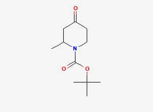 Two-dimensional chemical structure of tert-Butyl 2-methyl-4-oxopiperidine-1-carboxylate