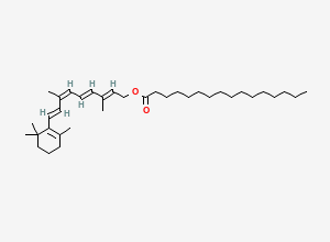 Two-dimensional chemical structure of 9-cis-Vitamin A Palmitate/ 9-Cis-Retinyl Palmitate, CAS 34356-29-1