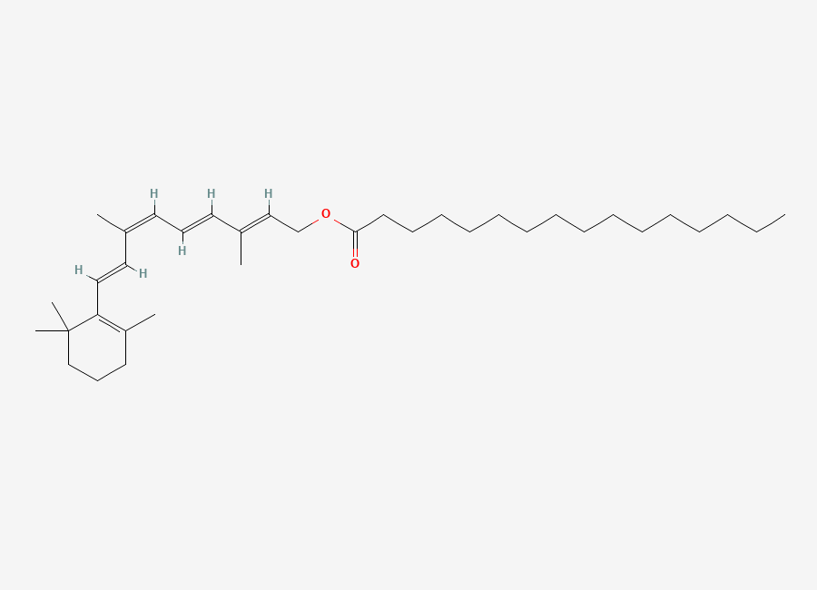 Two-dimensional chemical structure of 9-cis-Vitamin A Palmitate/ 9-Cis-Retinyl Palmitate, CAS 34356-29-1