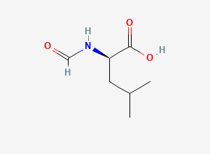 Two-dimensional chemical structure of (R)-2-forMaMido-4-Methylpentanoic acid