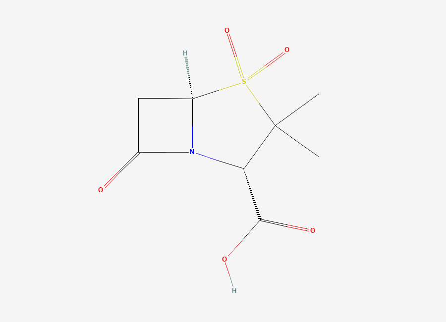 Two-dimensional chemical structure of Sulbactam