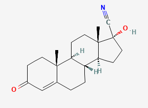 Two-dimensional chemical structure of (17alpha)-17-Hydroxy-3-oxoandrost-4-ene-17-carbonitrile