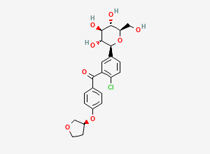 Two-dimensional chemical structure of Emplagliflozin Benzylic keto Impurity, CAS 2125472-55-9