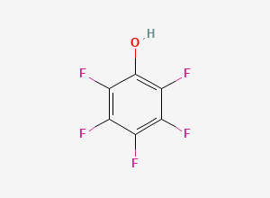 Two-dimensional chemical structure of Pentafluorophenol, CAS 771-61-9
