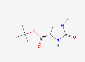 Two-dimensional chemical structure of tert-Butyl (4S)-1-methyl-2-oxoimidazolidine-4-carboxylate