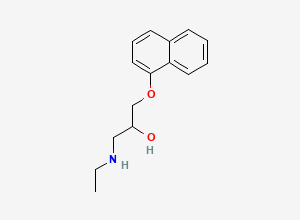 Two-dimensional chemical structure of 1-(ethylamino)-3-naphthalen-1-yloxypropan-2-ol