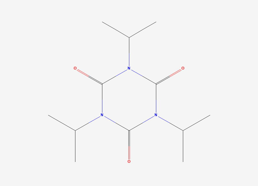 Two-dimensional chemical structure of 1,3,5-Tri(propan-2-yl)-1,3,5-triazinane-2,4,6-trione