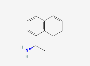 Two-dimensional chemical structure of (1S)-1-(7,8-dihydronaphthalen-1-yl)ethanamine