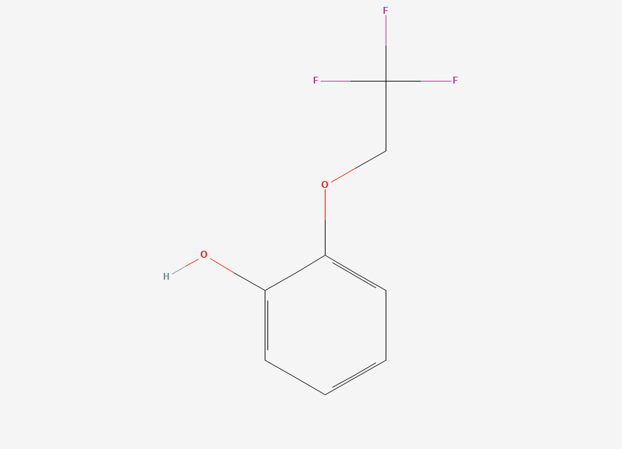 Two-dimensional chemical structure of 2-(2,2,2-Trifluoroethoxy)phenol